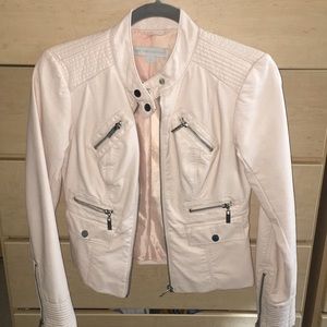 New York & Company Blush Leather Jacket